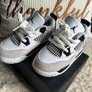 Jordan Kids White and Black Sneakers